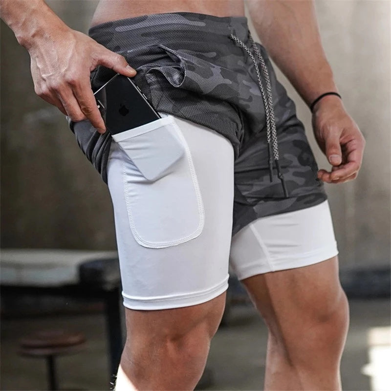 Men’s 2-in-1 Running Shorts – GYM, Fitness y Entrenamiento