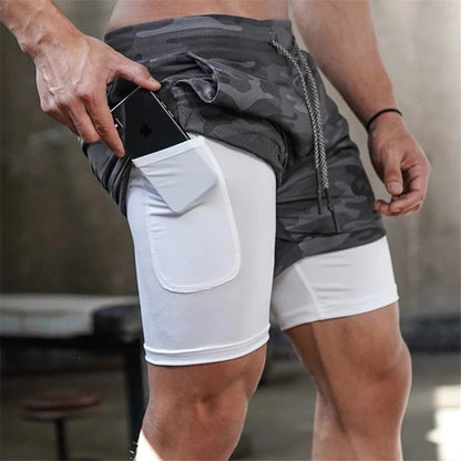 Men’s 2-in-1 Running Shorts – GYM, Fitness y Entrenamiento