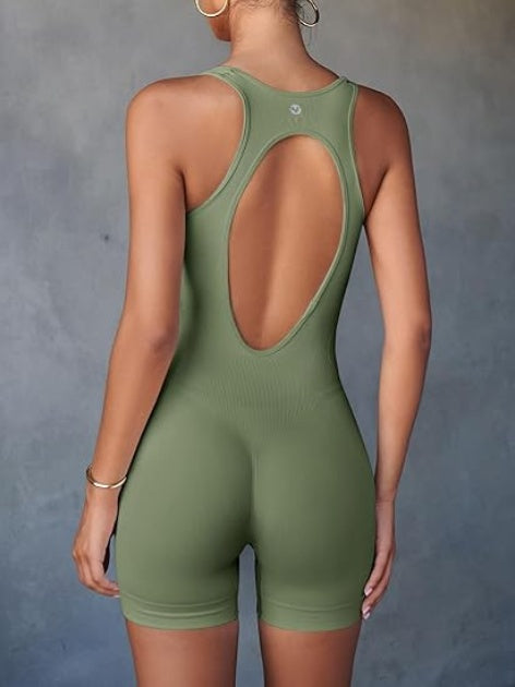 Mono de Yoga Fisoew para Mujer – Una Pieza, Ajustado y Acolchado